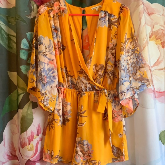 Charlotte Russe Dresses & Skirts - Super cute yellow romper